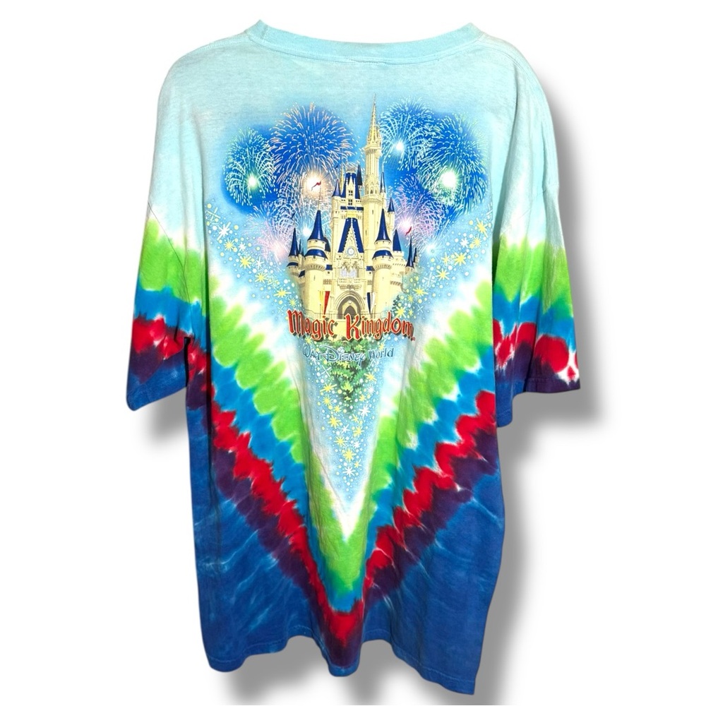 Vintage Walt Disney World Magic Kingdom Tie Dye Graphic Tee - Picture 2 of 4